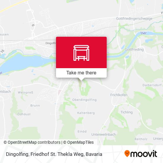 Dingolfing, Friedhof St. Thekla Weg map