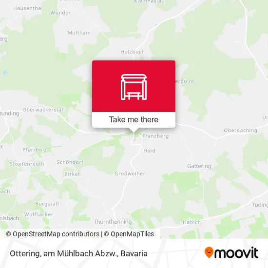 Карта Ottering, am Mühlbach Abzw.
