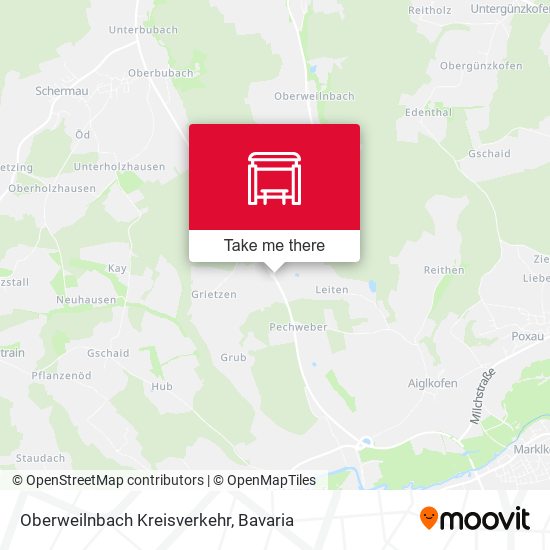 Oberweilnbach Kreisverkehr map