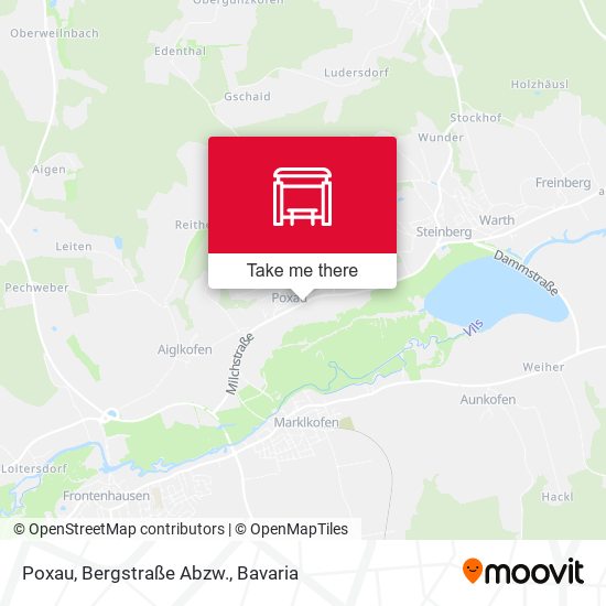 Poxau, Bergstraße Abzw. map