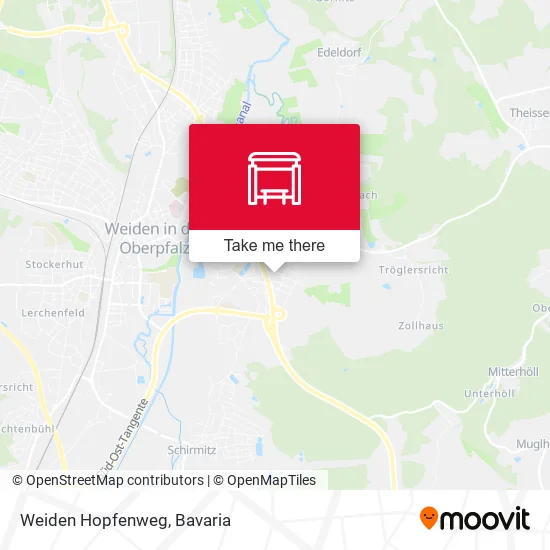 Карта Weiden Hopfenweg