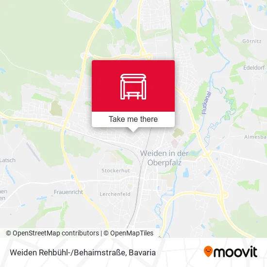 Карта Weiden Rehbühl-/Behaimstraße