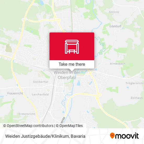 Карта Weiden Justizgebäude/Klinikum