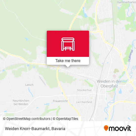Карта Weiden Knorr-Baumarkt