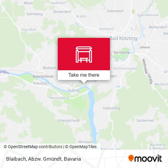 Blaibach, Abzw. Gmündt map