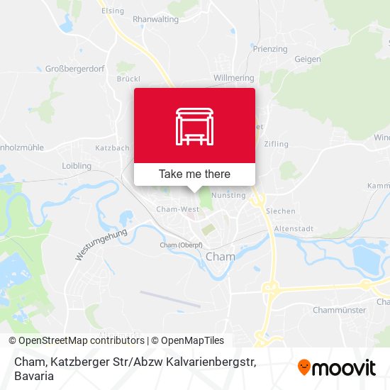 Карта Cham, Katzberger Str / Abzw Kalvarienbergstr
