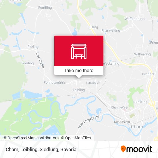 Карта Cham, Loibling, Siedlung