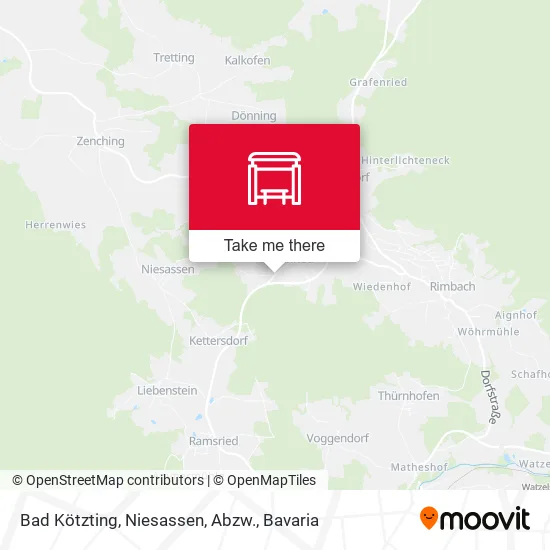 Карта Bad Kötzting, Niesassen, Abzw.