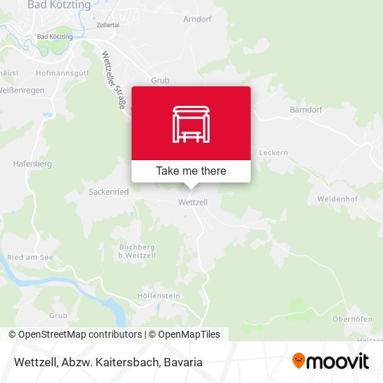 Wettzell, Abzw. Kaitersbach map