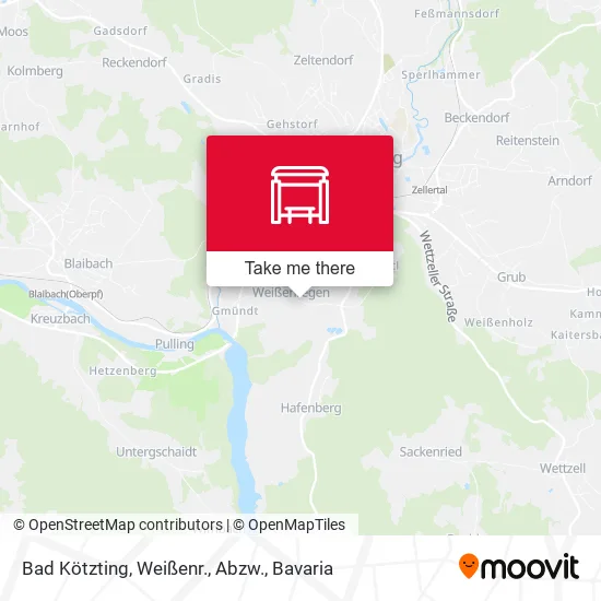 Карта Bad Kötzting,  Weißenr., Abzw.