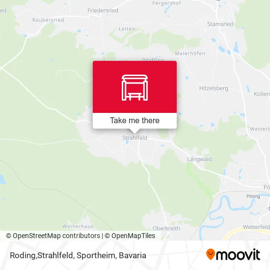Карта Roding,Strahlfeld, Sportheim