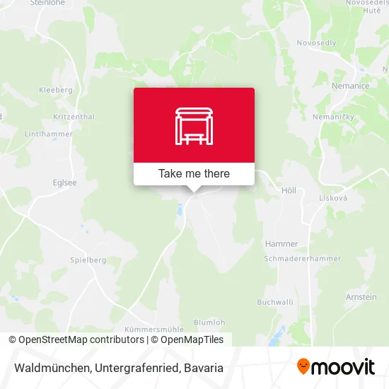 Карта Waldmünchen, Untergrafenried