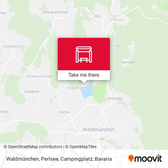 Карта Waldmünchen, Perlsee, Campingplatz