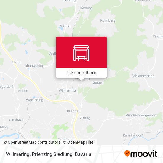 Карта Willmering, Prienzing,Siedlung