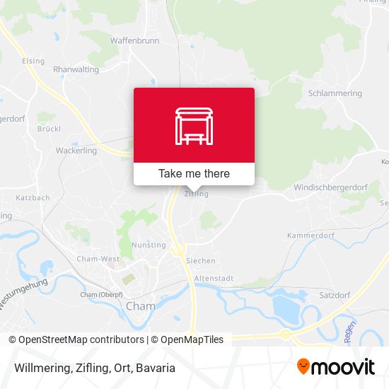 Willmering, Zifling, Ort map