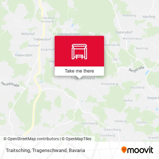 Карта Traitsching, Tragenschwand
