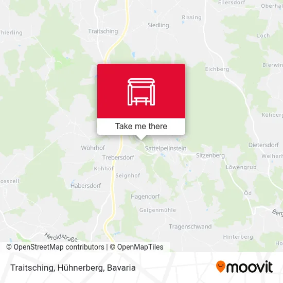 Traitsching, Hühnerberg map