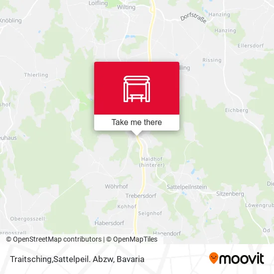 Карта Traitsching,Sattelpeil.  Abzw