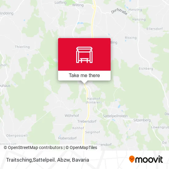 Карта Traitsching,Sattelpeil.  Abzw