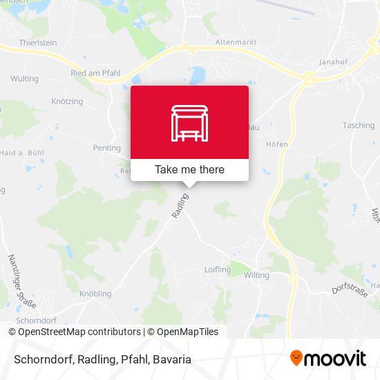 Schorndorf, Radling, Pfahl map