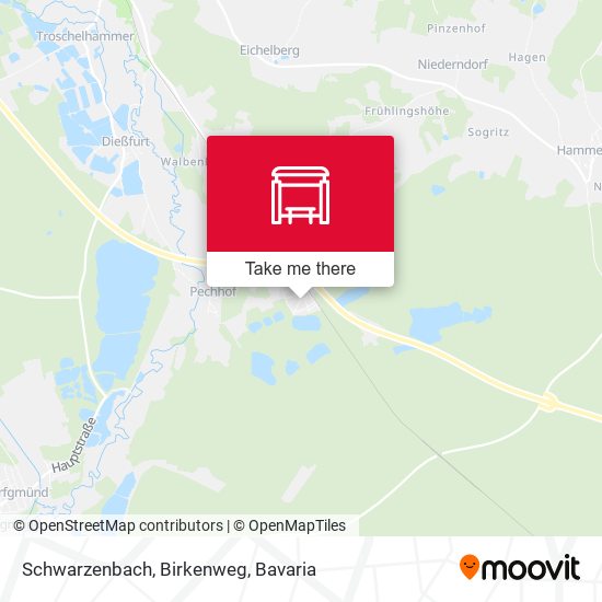 Schwarzenbach, Birkenweg map