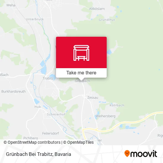 Карта Grünbach Bei Trabitz