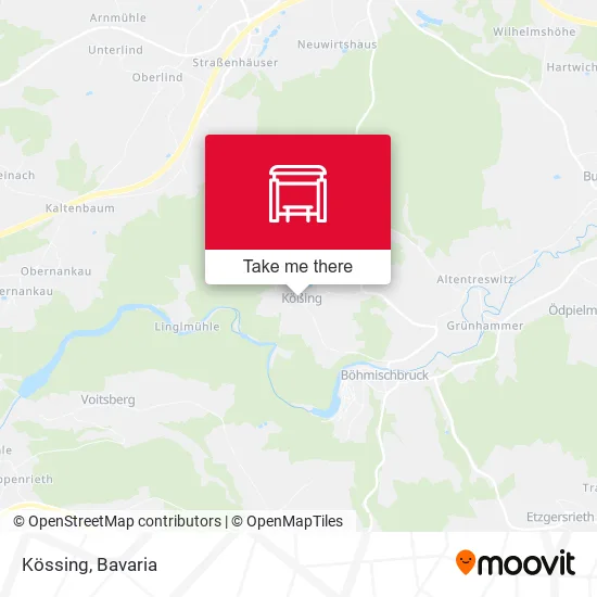 Карта Kössing