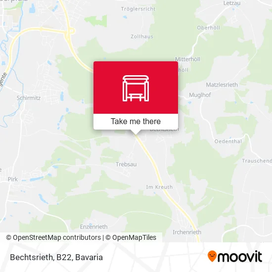 Карта Bechtsrieth, B22
