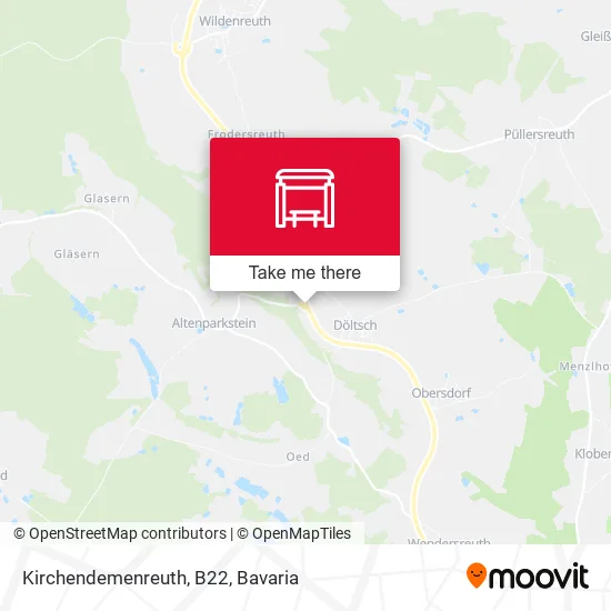 Карта Kirchendemenreuth, B22