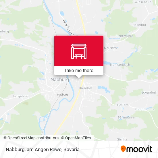 Карта Nabburg, am Anger/Rewe