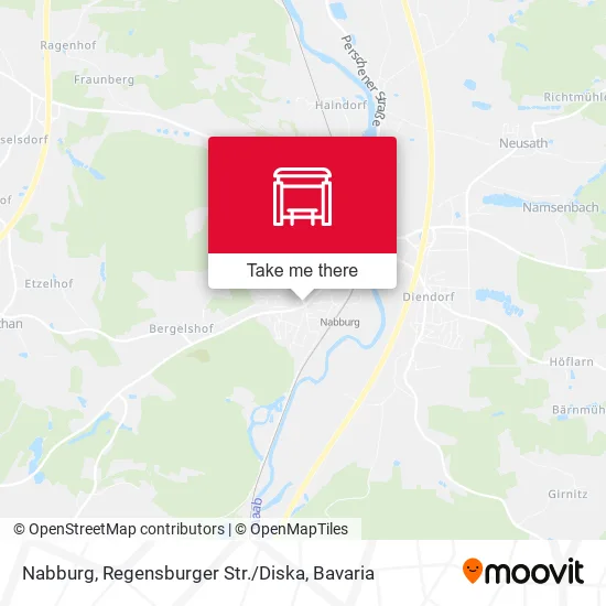 Карта Nabburg, Regensburger Str. / Diska
