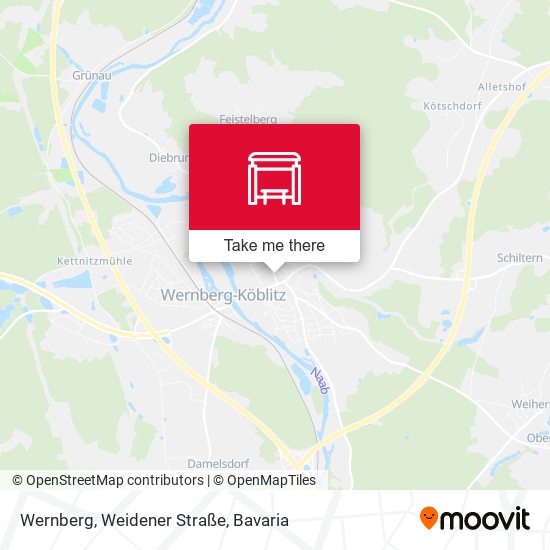 Wernberg, Weidener Straße map