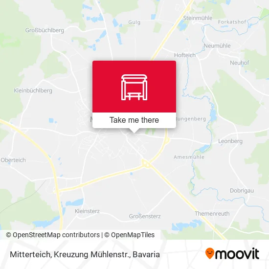 Карта Mitterteich, Kreuzung Mühlenstr.