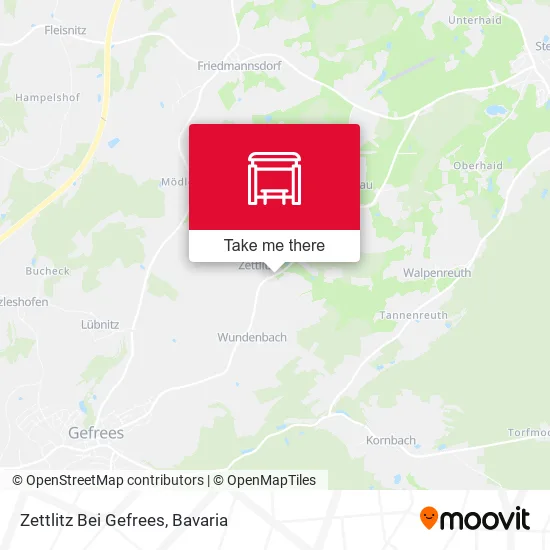 Карта Zettlitz Bei Gefrees