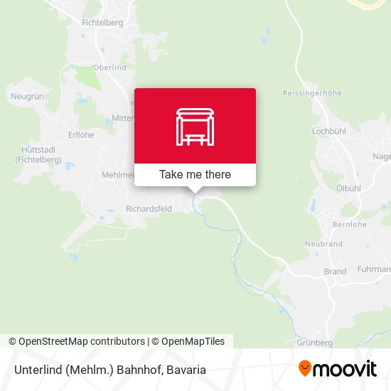 Unterlind (Mehlm.) Bahnhof map
