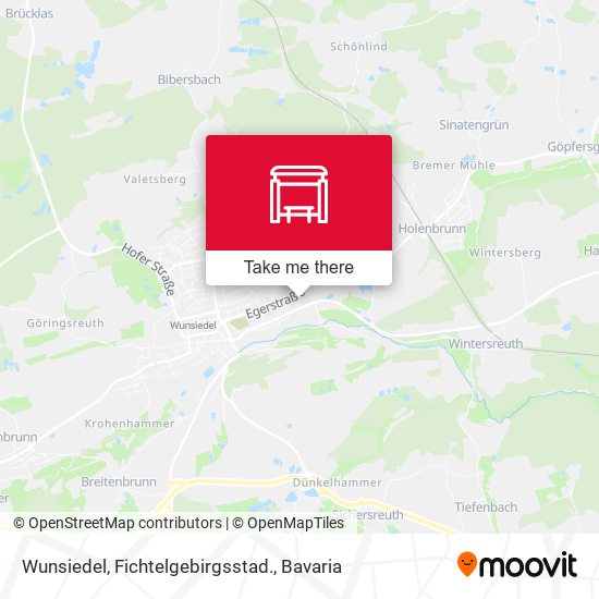 Wunsiedel, Fichtelgebirgsstad. map