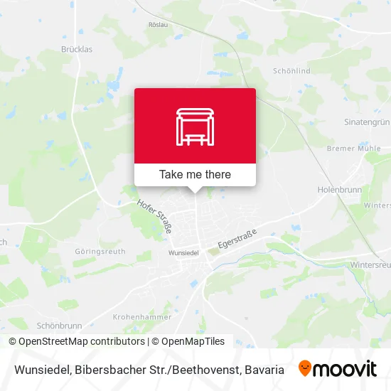 Карта Wunsiedel, Bibersbacher Str. / Beethovenst