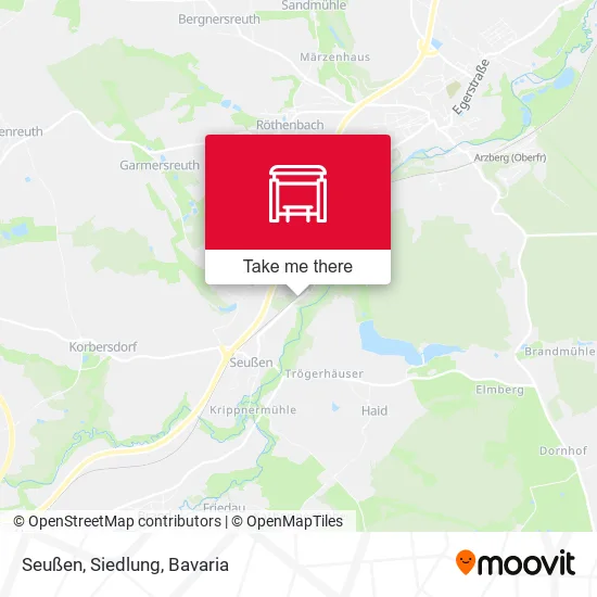 Карта Seußen, Siedlung