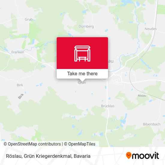 Röslau, Grün Kriegerdenkmal map