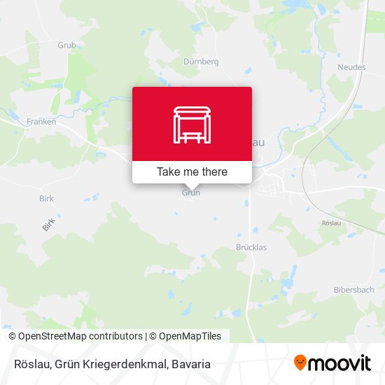 Röslau, Grün Kriegerdenkmal map