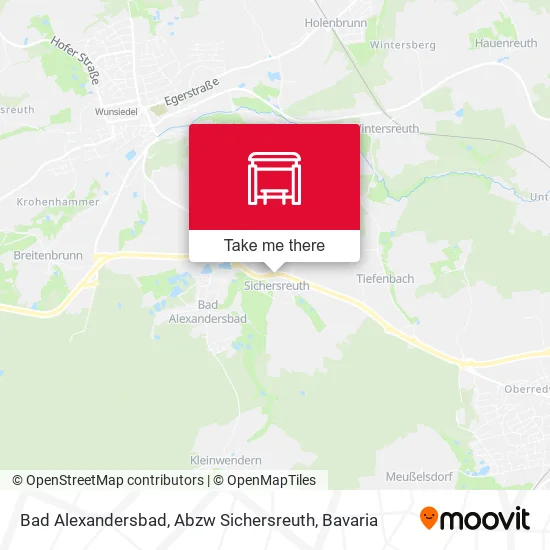 Карта Bad Alexandersbad, Abzw Sichersreuth
