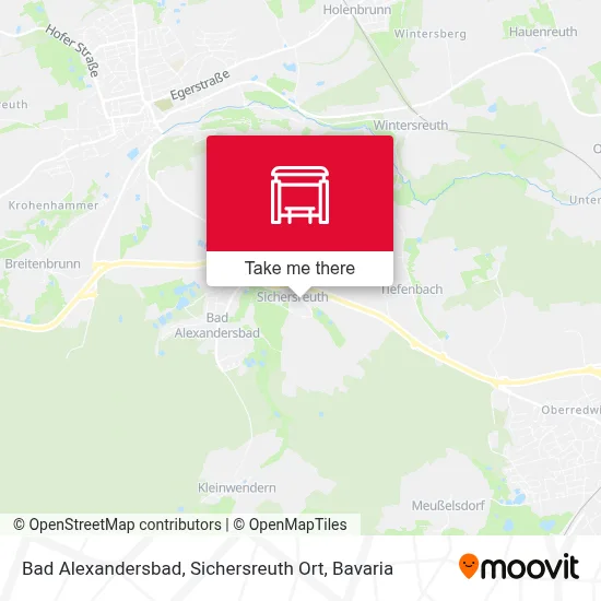 Bad Alexandersbad, Sichersreuth Ort map