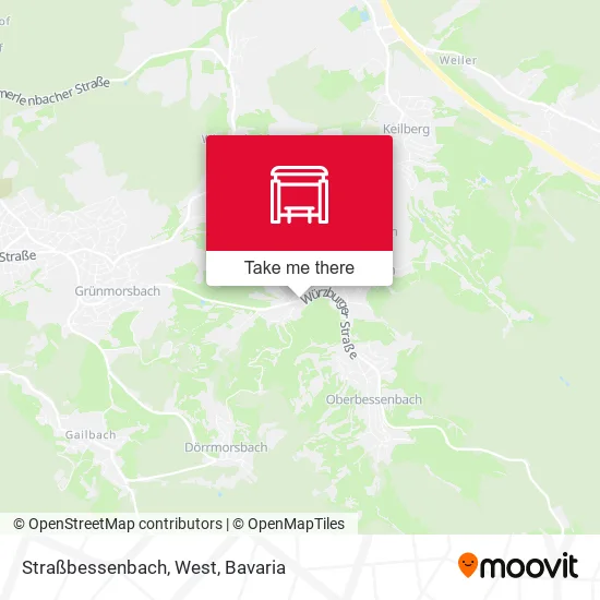 Карта Straßbessenbach, West