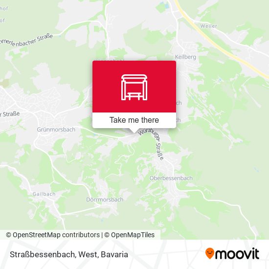 Straßbessenbach, West map