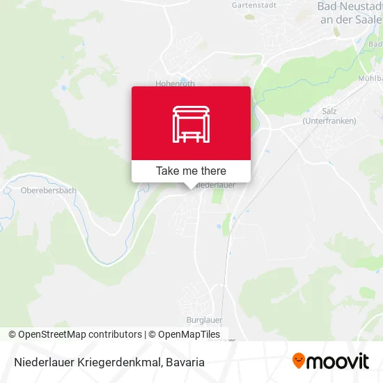 Карта Niederlauer Kriegerdenkmal