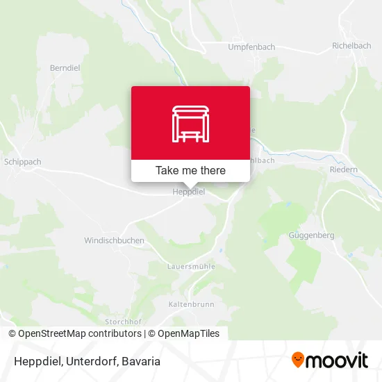 Карта Heppdiel, Unterdorf