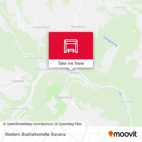 Карта Riedern, Bushaltestelle