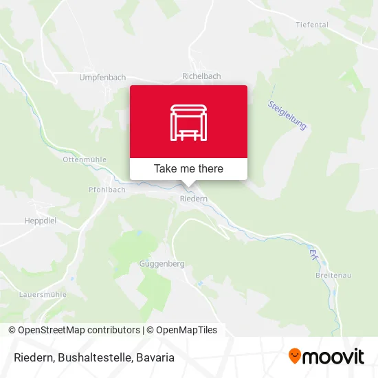 Карта Riedern, Bushaltestelle