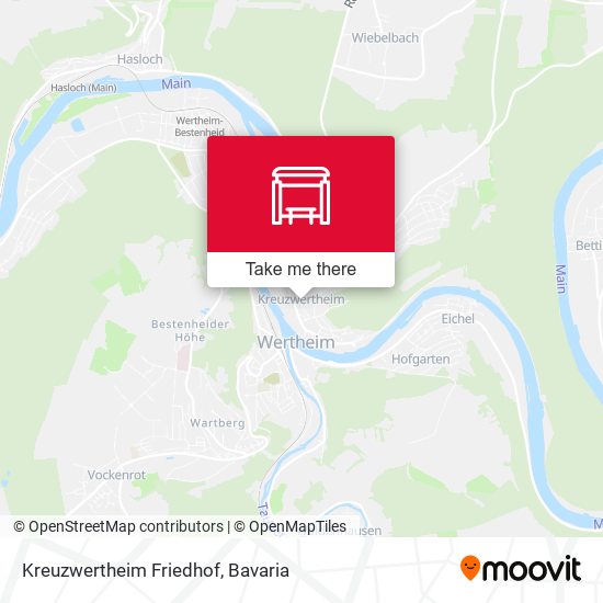 Kreuzwertheim Friedhof map