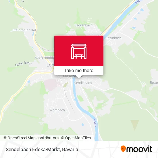 Карта Sendelbach Edeka-Markt